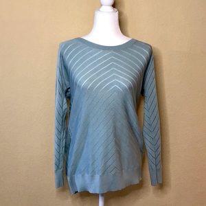 Banana Republic Open Weave Aqua Sweater